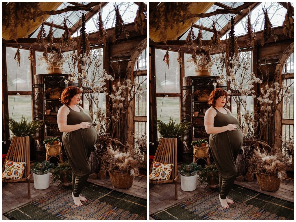 maternity session with a natural and organic aesthetic