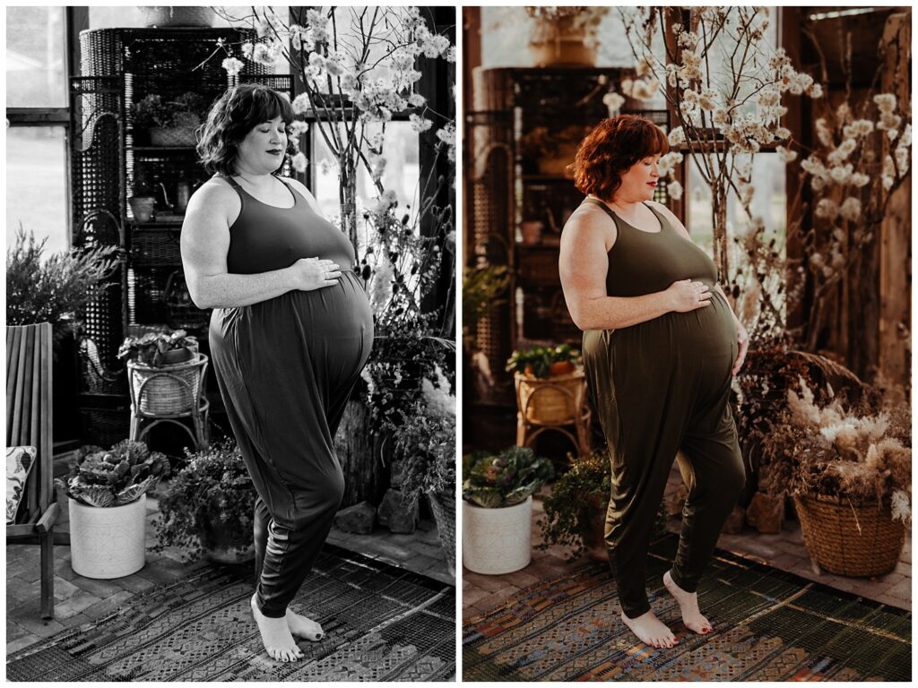 maternity session with a natural and organic aesthetic